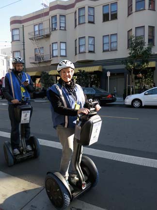 On my Segway in North Beach